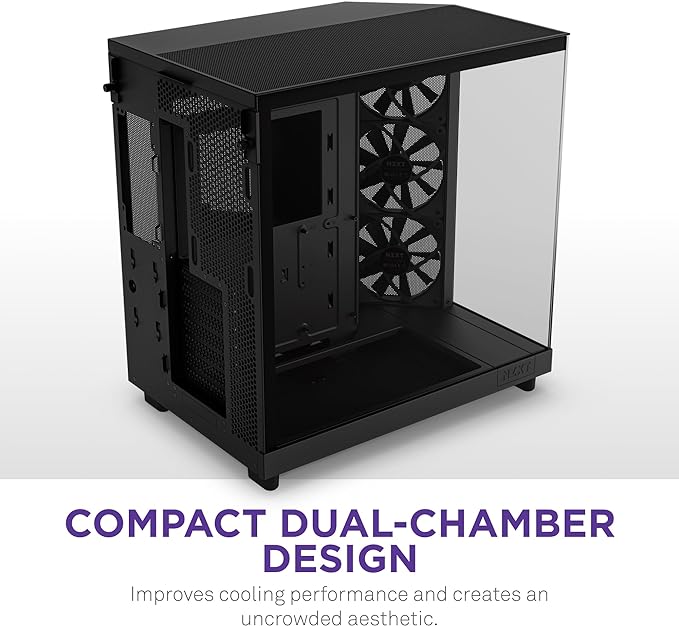 NZXT H6 Flow Compact Dual-Tower Case Black NZXT H6 Flow Compact Dual-Tower Case Black